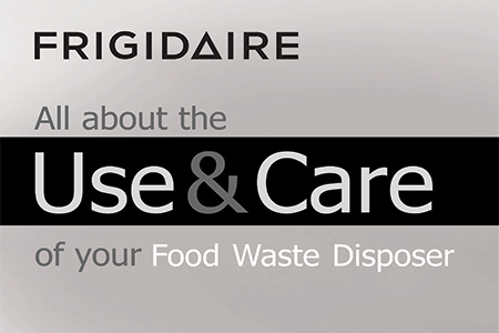 Frigidaire Garbage Disposal Owners Manual