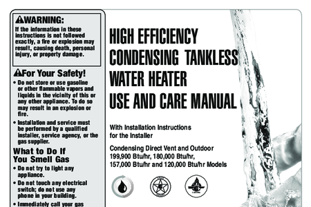 Rheem He Tankless Use And Care