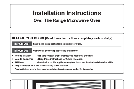 <br />ME17R7021EB Installation Guide