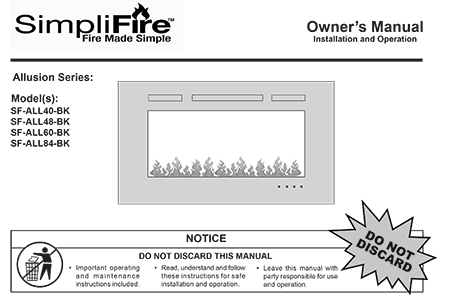 SimpliFire Owners Manual