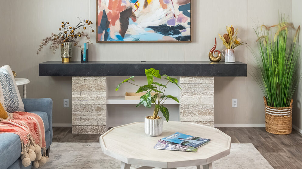 Traditional Entertainment Center With Stone swatch